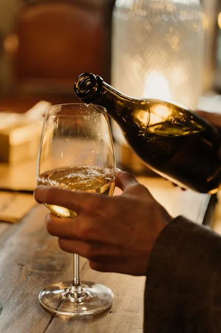 Verre rempli de vin blanc toscan pendant une dégustation à San Gimignano